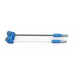 Automotive pigtail with PL-10 connector and Slim-Line 0.18 in male bullet terminals. Includes 2 wires, 5 in wire length, 3 connectors, and 14 AWG wire sizes. Corrosion resistant. Compatible with 2 in round marker lamps for tail, brake, or turn signal circuits on trailers and heavy vehicles.