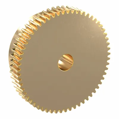 KHK GEARS Roda Cacing: Rasio Reduksi 60, Modul m 0.5, Kanan, Sudut Tekanan 20° - Metric Worm Wheels
