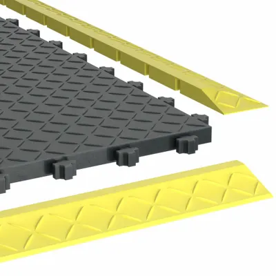 ERGO ADVANTAGE SAFE FLEX Alas Antilelah Saling Mengunci: Kit Alas Kontrol Statis Saling Mengunci, 3 ft x 5 ft - Ergo Advantage Safe-Flex Interlocking Mat System