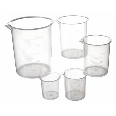 Set Gelas Kimia: Bentuk Rendah - Plastic Beaker Sets