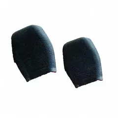 Black end caps designed for extension ladders. Compatible with DEWALT DXL3420-XXPG series extension ladders. Provide protective covering for ladder ends to help prevent surface damage and reduce wear on ladder rails.