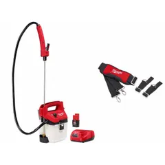 This sprayer kit features a 1 gallon poly tank designed for fertilizer application. It delivers 80 psi spray pressure with a maximum spray distance of 17 ft. The adjustable nozzle allows a spray pattern of 10 to 20 ft, suitable for lawn, garden, and agricultural spot treatments.