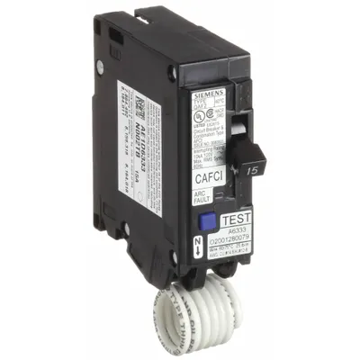 SIEMENS Pemutus Sirkuit Miniatur: 15 A Amps, 120V AC, 1 Kutub - Q Series, Plug-In Siemens Miniature Circuit Breakers