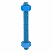 This fully-threaded rod is made from Grade B7 steel with a PTFE coating for corrosion resistance and thread lubrication. It measures 7 inches in length with a 3/4"-10 thread size and conforms to ASTM 193 dimensional standards. Supplied in a 20-pack, it is commonly used in high-strength bolting applications such as flanged connections, pressure vessels, and piping systems