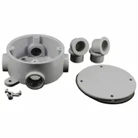 This non-metallic PVC electrical box is designed for weatherproof installations where moisture and corrosion resistance are required. The round, 1-gang enclosure features a 3/4-inch hub for standard conduit connections and provides 15.8 cubic inches of wiring capacity. Suitable for outdoor and industrial electrical enclosures
