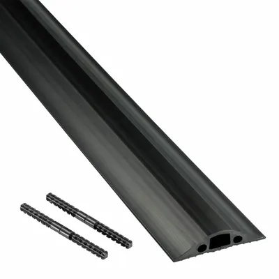 Pelindung Kabel D-LINE: 1 Saluran, Diameter Kabel Maks 5/16 in, Lebar Keseluruhan 2 11/16 in - PVC Plastic Cable Floor Covers