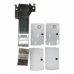 Wall mount bracket for securing compatible water purification systems to a wall. Provides stable installation in laboratories or industrial settings where floor space is limited.