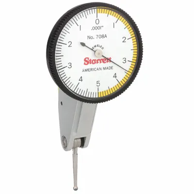 STARRETT Indikator Uji Dial Muka Miring: 0 inci hingga 0,01 inci, Horizontal, Inci - Dial Test Indicators - Horizontal & Tilted-Face Styles