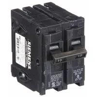 The SIEMENS Q215 is a 2-pole, Std-type miniature circuit breaker rated 15 A at 120/240V AC. Designed for plug-in installation in load centers, it provides overcurrent protection for branch circuits in residential and light commercial applications