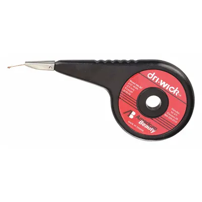 AMERICAN BEAUTY Kepang Desoldering: Fluks Bebas Pembersih, # 0, 0.1 in, 8 ft, Hitam/Merah - No-Clean Flux Desoldering Braids