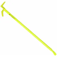 This forcible entry tool features a New York Hook design with a 72-inch round carbon steel handle. It is used for prying, pulling, and breaching operations in firefighting and rescue scenarios. The tool does not include a strap