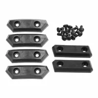 Service kit containing six replacement rubber wear pads for coil roofing nailers. These pads protect the nailer's contact surface during repeated fastening cycles, reducing tool wear and maintaining consistent nail depth in roofing and siding applications