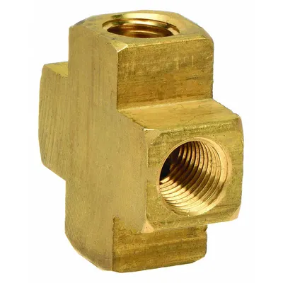 Salib Pipa Logam PARKER: Salib, 1/4 in x 1/4 in x 1/4 in x 1/4 in, 1.000 psi - Threaded High-Pressure Pipe Fittings
