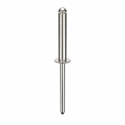 Paku Keling Buta,2 5/13" P,0.188" dia,PK250: Inci, 2 25/64 in Panjang Keseluruhan, 1 5/64 in Panjang Badan - Domed-Head Blind Rivets