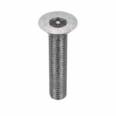 TAMPER-PRUF SCREW Sekrup Tahan Kerusakan: Ukuran Ulir #10-32, Panjang 1 in, Baja Tahan Karat, Polos - Flat Head Tamper-Resistant Machine Screws