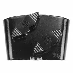 Black grinding segment with 100 grit and two segments, rated for maximum speed of 1,720 RPM. Sold in a pack of 3. Suitable for surface preparation and smoothing of concrete floors.
