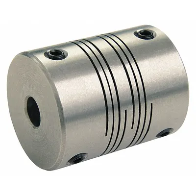 RULAND MANUFACTURING Kopling Kontrol Gerak: 3° Ketidaksejajaran Sudut, 10 mm Diameter Lubang 1, Aluminium - High-Precision Set Screw Beam Shaft Couplings
