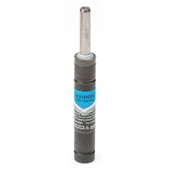 Gas spring with 82 lbf force, 4 19/32 in extended length, and M6 rod thread size. Supplied without end fittings. Used for controlled lifting and damping in industrial equipment such as machine guards, hatches, and access panels.