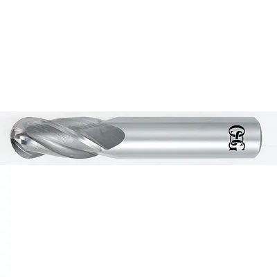 Ball End Mill OSG: Karbida, Dilapisi TiAlN, 4 Flute, Dia Giling 16 mm, LOC 32 mm - General Purpose Carbide Ball End Mills