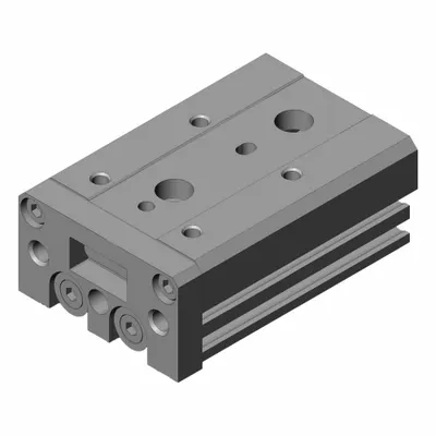 SMC Meja Geser Udara: Panjang Langkah 20 mm, Diameter Lubang 8 mm, No. Bagian Pabrik # MXS8-20, Seri MXS - Pneumatic Slide Tables