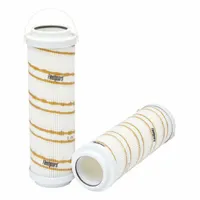 Spin-on hydraulic filter with 2 1/2 in inside diameter and 5 in overall height. Designed for use with hydraulic fluid in Komatsu vehicles. Removes contaminants from hydraulic fluid to protect system components