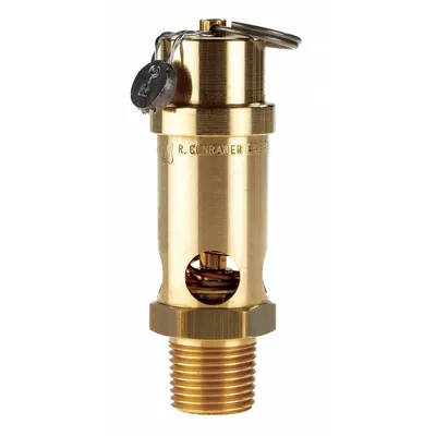 CONRADER Katup Pengaman: Dudukan Lunak, Inlet 1/2 in (M)NPT (In.), Outlet 1/2 in (F)NPT (In.) - Soft Seat Pneumatic Safety Valves