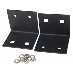 This bracket kit is constructed from steel with a black finish. It measures 3 inches in length, width, and height. Used for mounting vehicle lighting equipment, it provides a secure attachment point for compatible lights on emergency or service vehicles.