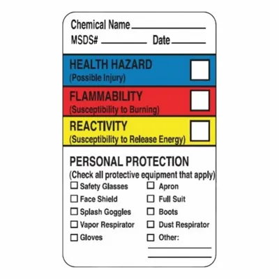 ROLL PRODUCTS Label Hak untuk Tahu: Tinggi 2 1/2 in, Lebar 1 1/2 in, Tebal 0.039 in, Kertas Litografi - Safety