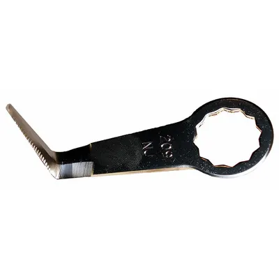 FEIN Pisau Pengikis Osilasi: 1 1/2 in Lebar Mata, 2 1/2 in Panjang Mata, Hooked - 12-Point Mounted Blades
