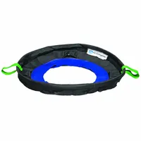 This adjustable-frame insert street drain filter captures sediment and debris from stormwater runoff. It is designed for use in standard street drains to help prevent pollutants from entering drainage systems. The filter measures 25 inches in diameter and 3/4 inch in height