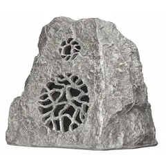 Passive 2-way landscape speaker with 8 ohm impedance. Overall width 17 1/4 inches, height 17 3/4 inches. Designed for outdoor distributed audio in gardens, patios, and exterior zones.