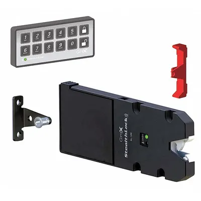 COMPX TIMBERLINE Kunci Elektronik Tanpa Kunci: Kait Penerima, Tinggi Badan 1 1/2 in, Lebar Badan 3 3/8 in - Electronic Keypad Cabinet & Locker Locks