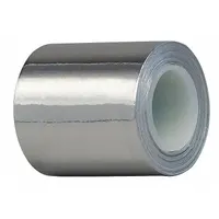TAPECASE Foil Tape: 2 in Wd, 3 yd Lg, 4 mil Thick, Acrylic, Indoor/Outdoor, -30°F Min Temp, Silver