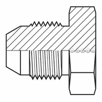 Hydraulic Hose Adapter: Carbon Steel, 14 mm Fitting Size, 4,500 psi Max. Working Pressure @ 70 F (MPN 9231-14)
