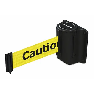 TENSABARRIER Penghalang Sabuk Tarik: Pelat Pemasangan Tetap, Panjang Sabuk 7 1/2 ft - Wall-Mount Retractable Belt Barriers