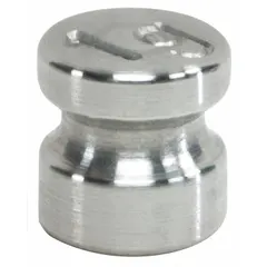 Stainless steel cylinder calibration weight with 1 g nominal mass, Class 5 tolerance. Used to verify and adjust precision balances and scales in laboratory, industrial, and quality control weighing applications.