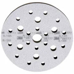 This 6-inch diameter gray foam pad features hook-and-loop backing for quick attachment to orbital sanders. The soft foam construction conforms to contoured surfaces, enabling a finer finish on automotive bodywork, woodworking, and metal finishing applications. Maximum speed rating of 1,200 RPM.