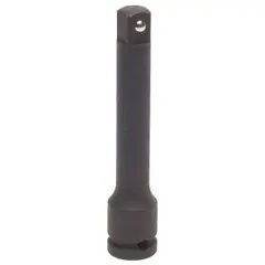 This 5-inch impact socket extension features a 1/2-inch input and output drive size. The manganese phosphate finish provides corrosion resistance. A locking mechanism secures sockets during use. Suitable for extending reach to recessed fasteners in automotive, construction, and industrial applications.