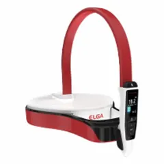 The ELGA LA756 is a flexible dispenser designed for use with compatible water purification systems. It functions as a dispensing gun, enabling controlled delivery of purified water in laboratory settings. This unit provides a flexible solution for precise water dispensing applications.