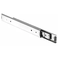Side-mount, full-extension ball bearing drawer slide with a closed length of 15 3/4 inches and a travel length of 15 7/8 inches. Suitable for use in industrial cabinetry, tool chests, and equipment enclosures requiring smooth sliding motion