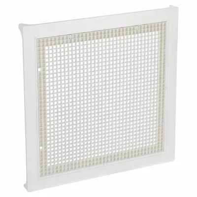 AMERICAN LOUVER Grille Udara Kembali: Grille Kisi Telur, Putih, Matte, Plastik, 23 3/4 in T - Lay-In Grilles