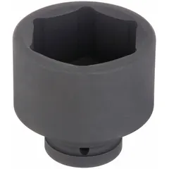 This 1-inch drive impact socket is designed for use with impact tools in heavy-duty fastening and loosening tasks. It features a 3-inch SAE socket size with a 6-point standard configuration and an overall length of 3 15/16 inches.