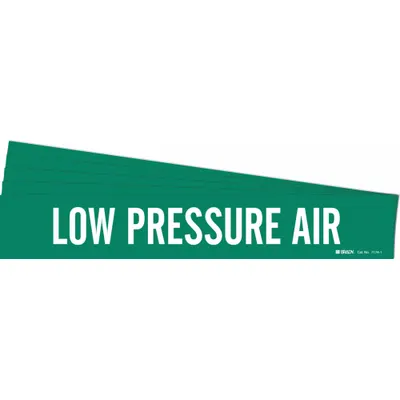 BRADY Penanda Pipa: Udara Bertekanan Rendah, Hijau, Putih, Cocok untuk Diameter Luar Pipa 2 1/2 hingga 7 7/8 in - Low Pressure Air Adhesive Pipe Markers