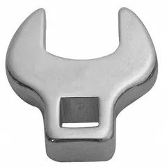 This metric open end crowfoot wrench features a chrome finish and is designed for use with a 3/8 in drive ratchet or torque wrench. The 11 mm head size allows access to fasteners in confined spaces where standard sockets or wrenches cannot reach. Typical applications include automotive, hydraulic, and industrial maintenance tasks such as working on fuel lines, brake systems, and hydraulic fittings.