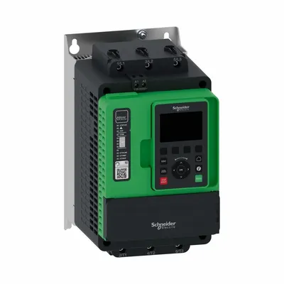 SCHNEIDER Soft Start: 208-690V AC, 75 A Arus Keluaran, Dengan Bypass, IP20, 60/50 Hz - Schneider Altistart ATS 490