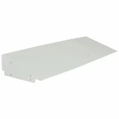 This slope top kit is designed for 54 in wide standard lockers to prevent dust and debris accumulation on top surfaces. Made of steel with a powder-coated finish, it measures 54 in x 18 in x 6 in. Suitable for use in facilities where locker tops need to be kept clean.