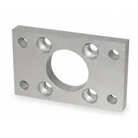 SPEEDAIRE Metric Cylinder Mounting Kit: Flange, Fits 100 mm Bore Dia, Aluminum