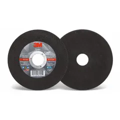 This 3M cut-off wheel is a Type 1 wheel with a 4-1/2 in diameter, 0.04 in thickness, and 7/8 in arbor. It features a ceramic abrasive with 60 grit for cool cutting of carbon and stainless steel. Suitable for metal fabrication and general maintenance cutting applications.