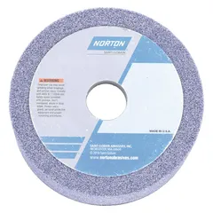 Straight cup grinding wheel for light-to-moderate grinding of tool steels. Dimensions: 5" diameter, 1 1/2" thickness, 1 1/4" arbor hole. Specification 38A46-KVBE, wheel hardness K. Sold in a pack of 5.
