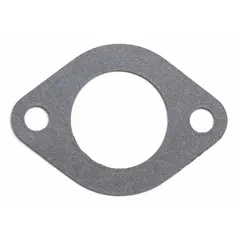 Carburetor gasket for CUSHMAN personnel and utility vehicles. Used to seal the carburetor mounting surface, preventing air leaks and ensuring proper fuel-air mixture for engine operation.